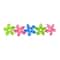 Pink, Blue & Green Flower Patio & Garden Novelty Lights, Set of 10